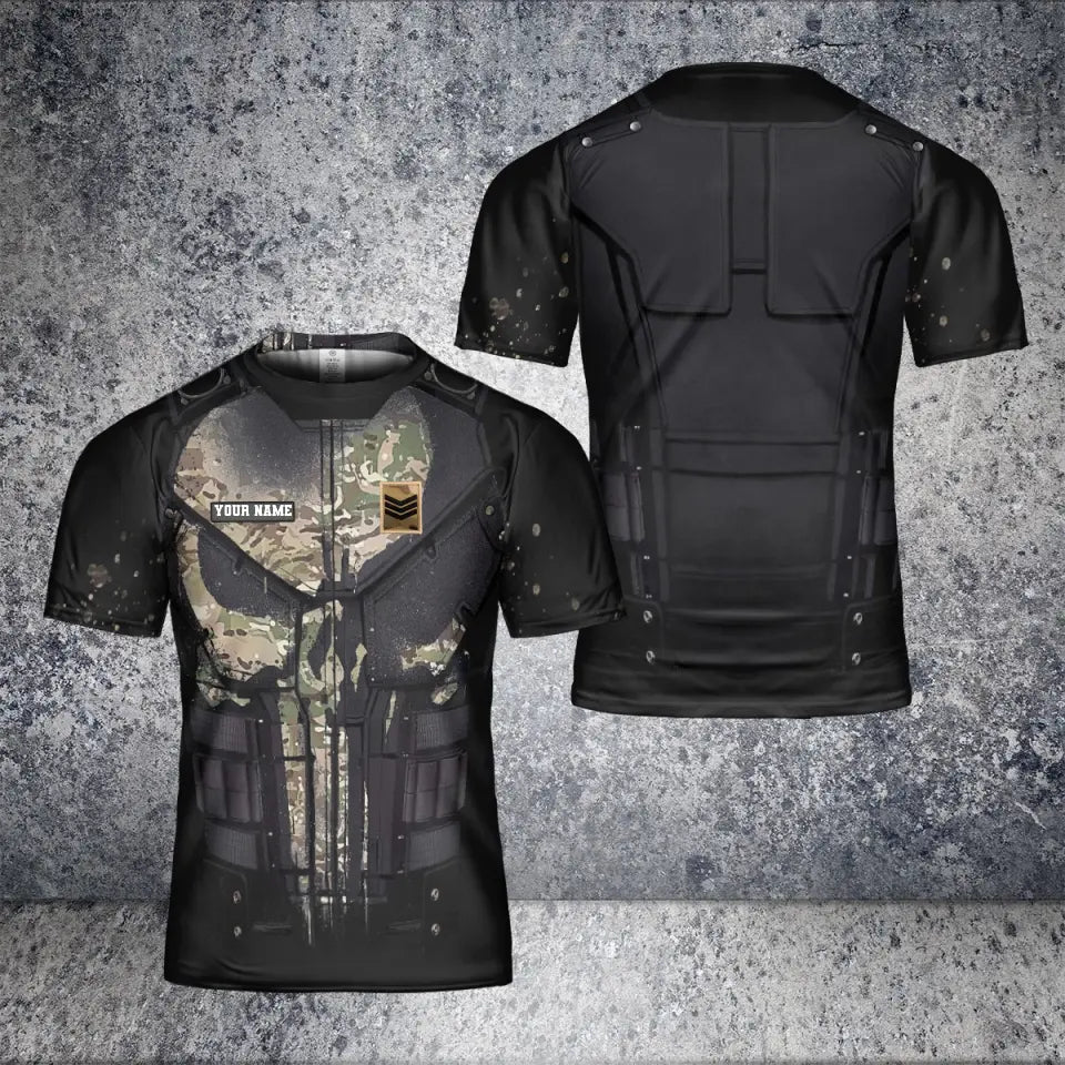 Personalisierter Kapuzenpullover mit Camouflage-Muster für britische Soldaten/Veteranen mit Namen und Rang, 3D-Druck -0112230001