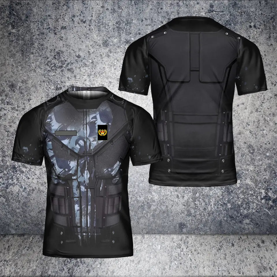Personalisierter Kapuzenpullover mit Camouflage-Muster für britische Soldaten/Veteranen mit Namen und Rang, 3D-Druck -0112230001