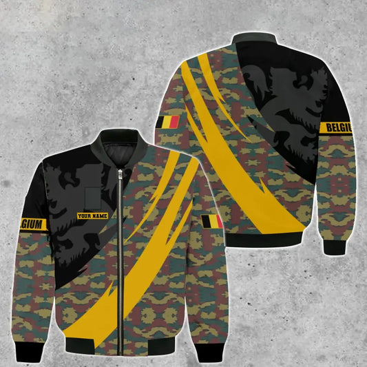 Personalized Belgium Solider/ Veteran Camo With Name And Rank Hoodie 3D Printed - 0512230002