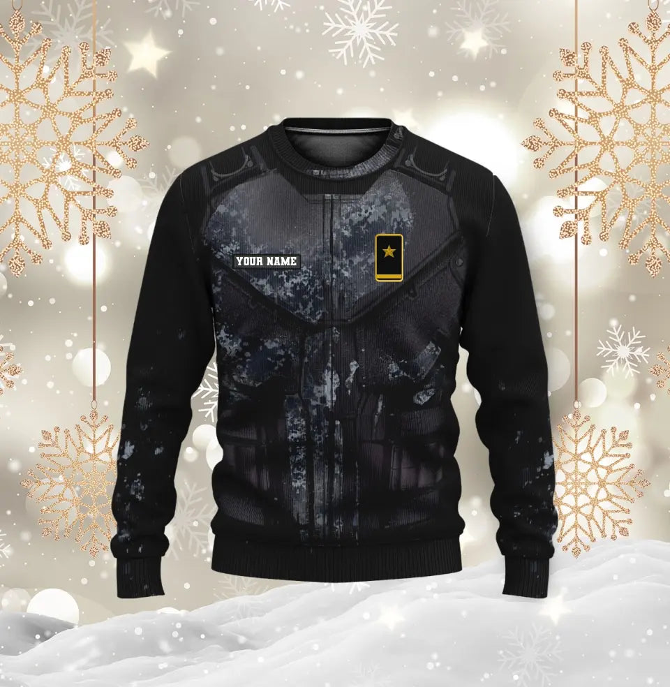 Sweat à capuche personnalisé avec camouflage soldat/vétéran allemand avec nom et grade imprimé en 3D -0712230001