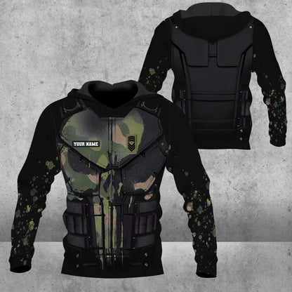 Personalized Norway Soldier/ Veteran Camo With Name And Rank Hoodie - 0812230001