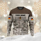 Personalized Germany Soldier/ Veteran Camo With Name And Rank Hoodie 3D Printed -111223001