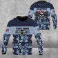 Personalisierter Kapuzenpullover mit Camouflage-Muster für britische Soldaten/Veteranen mit Namen und Rang, 3D-Druck -111223001
