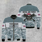 Personalisierter Kapuzenpullover mit Camouflage-Muster für britische Soldaten/Veteranen mit Namen und Rang, 3D-Druck -111223001