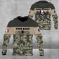 Personalized France Soldier/ Veteran Camo With Name And Rank Hoodie 3D Printed -111223001