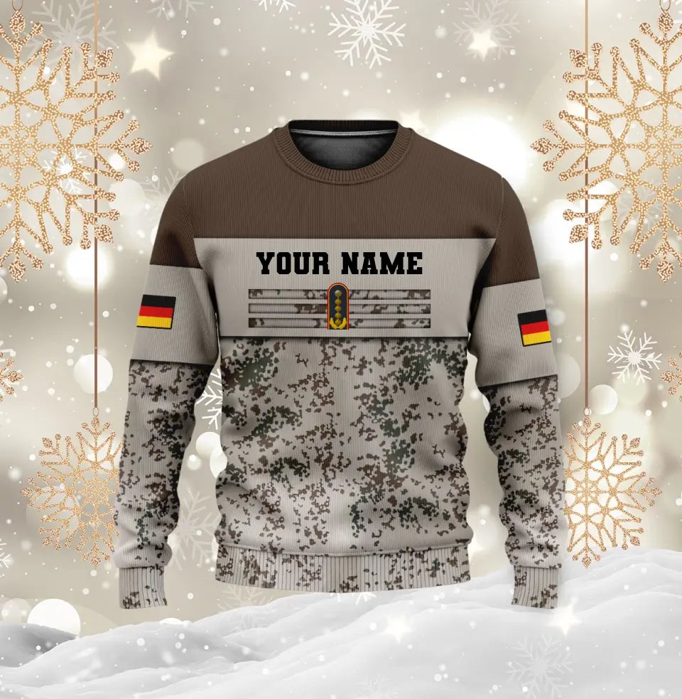 Personalized Germany Soldier/ Veteran Camo With Name And Rank Bomber Jacket Printed -111223001