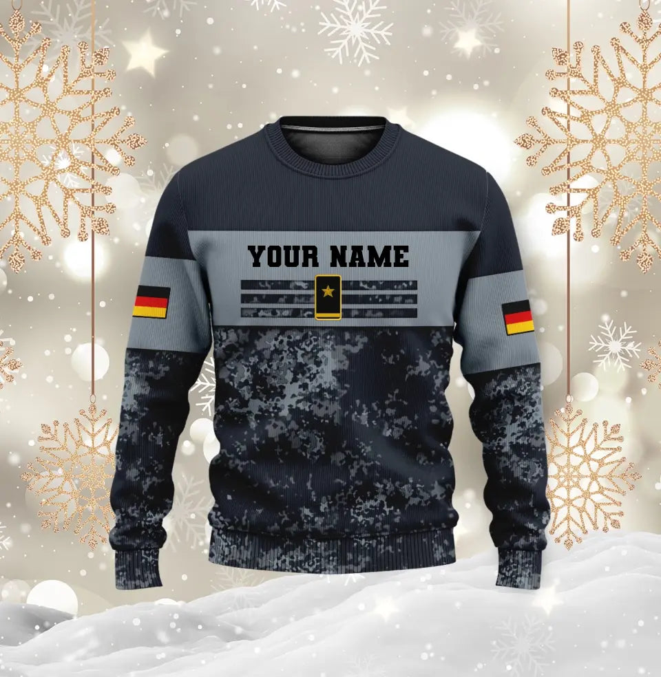 Personalized Germany Soldier/ Veteran Camo With Name And Rank Bomber Jacket Printed -111223001