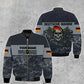 Personalisierte Bomberjacke mit Camouflage-Muster für deutsche Soldaten/Veteranen mit Namen und Rang, bedruckt -111223001