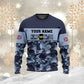 Veste de bombardier personnalisée avec camouflage soldat/vétéran britannique avec nom et grade imprimés -111223001
