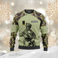 Personalisierter Kapuzenpullover mit irischem Soldaten-/Veteranen-Tarnmuster und Namen und Rang, 3D-Druck – 17023392