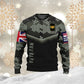 Veste de bombardier personnalisée avec camouflage soldat/vétéran britannique avec nom et grade, imprimée en 3D - 2010230005