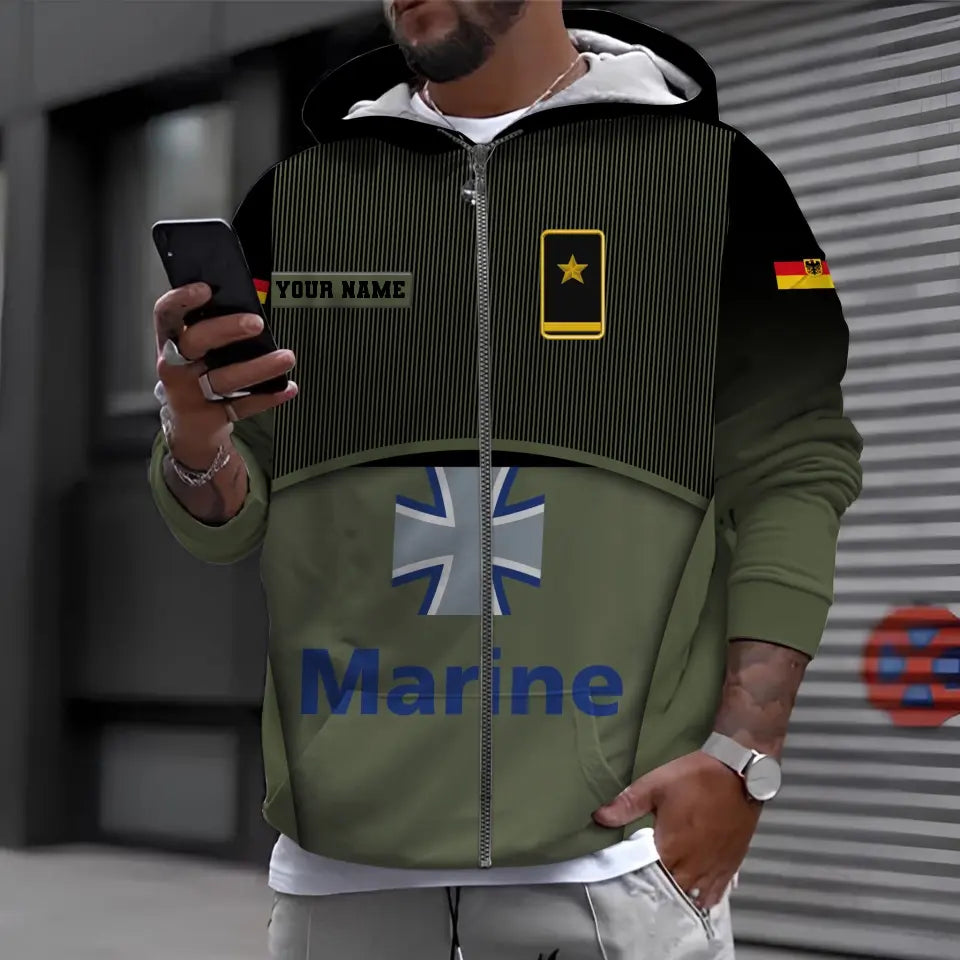 Veste de bombardier personnalisée avec camouflage soldat/vétéran allemand avec nom et grade, imprimée en 3D -1912230001