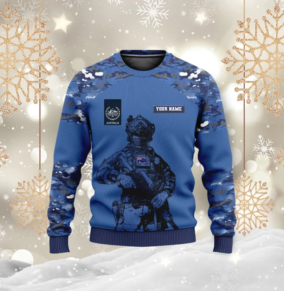 Personalized Australian Soldier/ Veteran Camo With Name And Rank T-shirt 3D Printed - 17017344