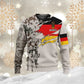 T-shirt personnalisé avec camouflage soldat/vétéran allemand avec nom et grade imprimé en 3D - 0711230002