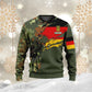 T-shirt personnalisé avec camouflage soldat/vétéran allemand avec nom et grade imprimé en 3D - 0711230002