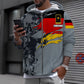 T-shirt personnalisé avec camouflage soldat/vétéran allemand avec nom et grade imprimé en 3D - 0711230002