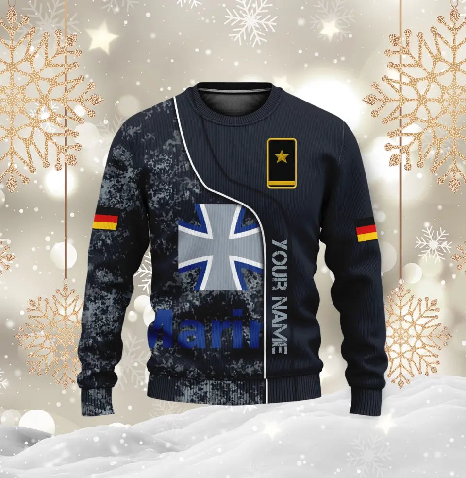 Personalized Germany Soldier/ Veteran Camo With Name And Rank T-shirt 3D Printed - 1699315203