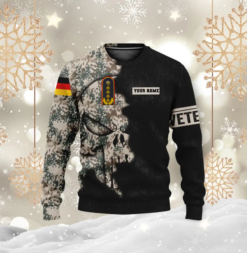Personalized Germany Soldier/ Veteran Camo With Name And Rank T-shirt 3D Printed - 1699315205
