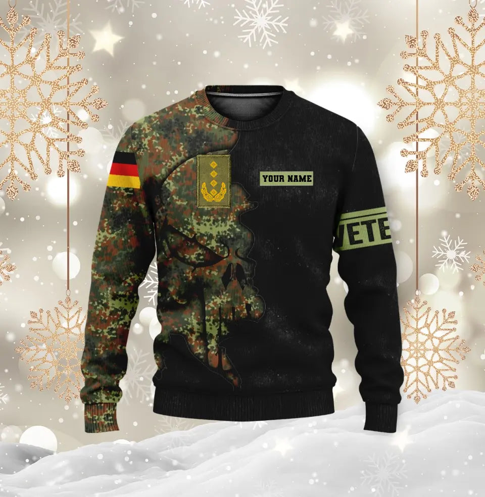 Personalized Germany Soldier/ Veteran Camo With Name And Rank T-shirt 3D Printed - 1699315205