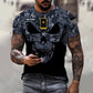 T-shirt personnalisé avec camouflage soldat/vétéran allemand avec nom et grade imprimé en 3D - 0711230014