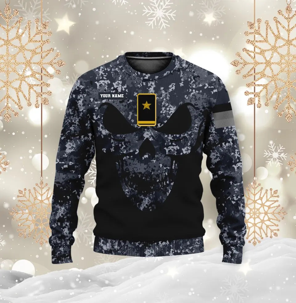 T-shirt personnalisé avec camouflage soldat/vétéran allemand avec nom et grade imprimé en 3D - 0711230014