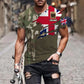 Personalized UK Soldier/ Veteran Camo With Name And Rank T-shirt 3D Printed - 1011230001