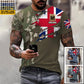 Personalized UK Soldier/ Veteran Camo With Name And Rank T-shirt 3D Printed - 16995744
