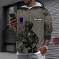 Personalized France Soldier/ Veteran Camo With Name And Rank T-shirt 3D Printed -17017344