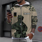 Personalized France Soldier/ Veteran Camo With Name And Rank T-shirt 3D Printed -17017344