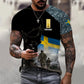 Personalized Sweden Soldier/ Veteran Camo With Name And Rank  T-shirt 3D Printed  - 1910230001