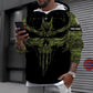 Personalized Denmark Soldier/ Veteran Camo With Name And Rank  T-shirt 3D Printed  - 2010230001