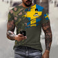 Personalized Sweden Soldier/ Veteran Camo With Name And Rank  T-shirt 3D Printed  - 0311230001