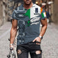 Personalized Ireland Soldier/ Veteran Camo With Name And Rank  T-shirt 3D Printed  - 0311230001