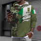 Personalized Ireland Soldier/ Veteran Camo With Name And Rank  T-shirt 3D Printed  - 0311230001