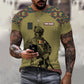 Personalized Belgium Soldier/ Veteran Camo With Name And Rank  T-shirt 3D Printed  - 17023392