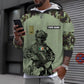 Personalized Ireland Soldier/ Veteran Camo With Name And Rank T-shirt 3D Printed  - 1212230001