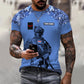 T-shirt personnalisé avec camouflage soldat/vétéran néerlandais avec nom et grade imprimé en 3D - 1212230001