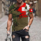 T-shirt personnalisé avec camouflage soldat/vétéran suisse avec nom et grade imprimé en 3D - 1011230001