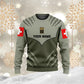 T-shirt personnalisé avec camouflage soldat/vétéran suisse avec nom et grade imprimé en 3D - 1312230001