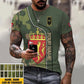 Personalisiertes T-Shirt mit norwegischem Soldaten-/Veteranen-Tarnmuster mit Namen und Rang, 3D-Druck – 1011230004
