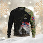 T-shirt personnalisé avec camouflage soldat/vétéran norvégien avec nom et grade imprimé en 3D - 1910230001