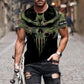 T-shirt personnalisé avec camouflage soldat/vétéran norvégien avec nom et grade imprimé en 3D - 2010230001