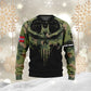 T-shirt personnalisé avec camouflage soldat/vétéran norvégien avec nom et grade imprimé en 3D - 2010230001