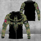 T-shirt personnalisé avec camouflage soldat/vétéran norvégien avec nom et grade imprimé en 3D - 2010230001