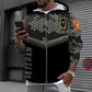 T-shirt personnalisé avec camouflage soldat/vétéran norvégien avec nom et grade imprimé en 3D - 1011230005