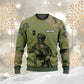 T-shirt personnalisé avec camouflage soldat/vétéran norvégien avec nom et grade imprimé en 3D - 1212230001