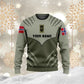 Personalisiertes T-Shirt mit norwegischem Soldaten-/Veteranen-Tarnmuster mit Namen und Rang, 3D-Druck – 1312230001