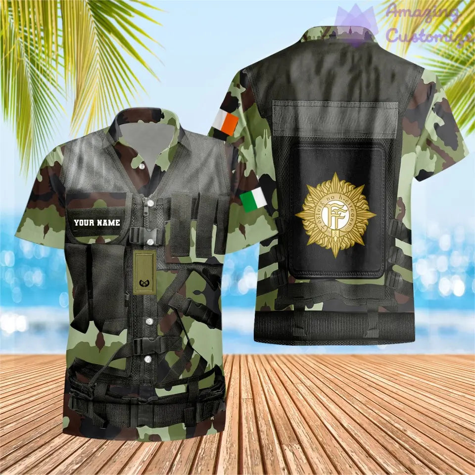 Personalized Ireland Soldier/ Veteran Camo With Name And Rank Hoodie 3D Printed  - 17049312