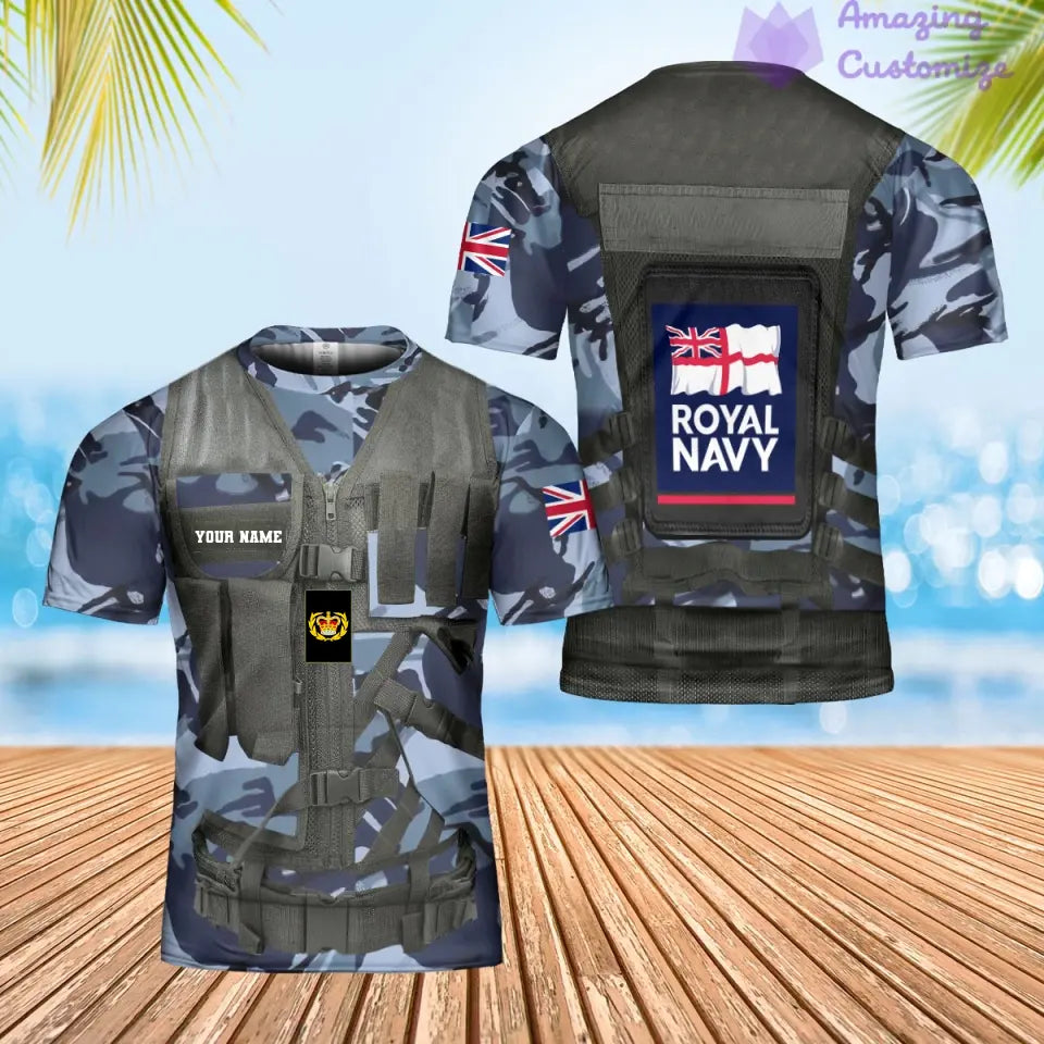 Personalisierter Kapuzenpullover mit Camouflage-Muster für britische Soldaten/Veteranen mit Namen und Rang, 3D-Druck – 1101240001