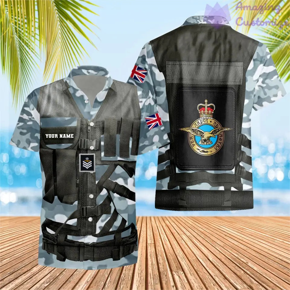 Personalisierter Kapuzenpullover mit Camouflage-Muster für britische Soldaten/Veteranen mit Namen und Rang, 3D-Druck – 1101240001